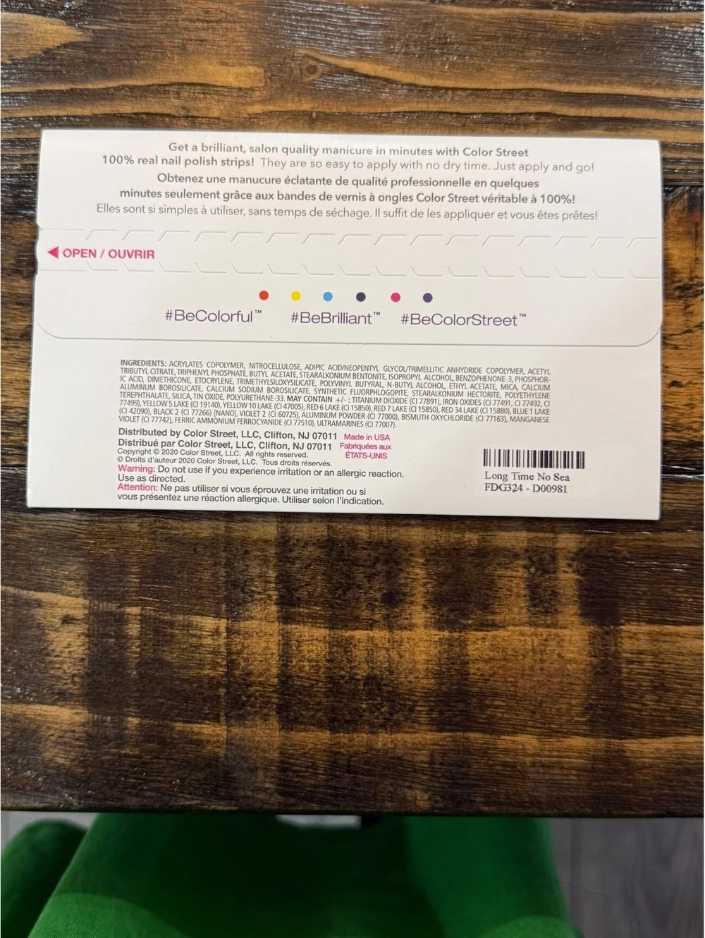 Color Street 100% Real Nail Polish Strips | Long Time No Sea Retired